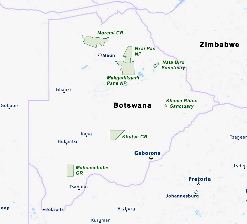 Map of Botswana