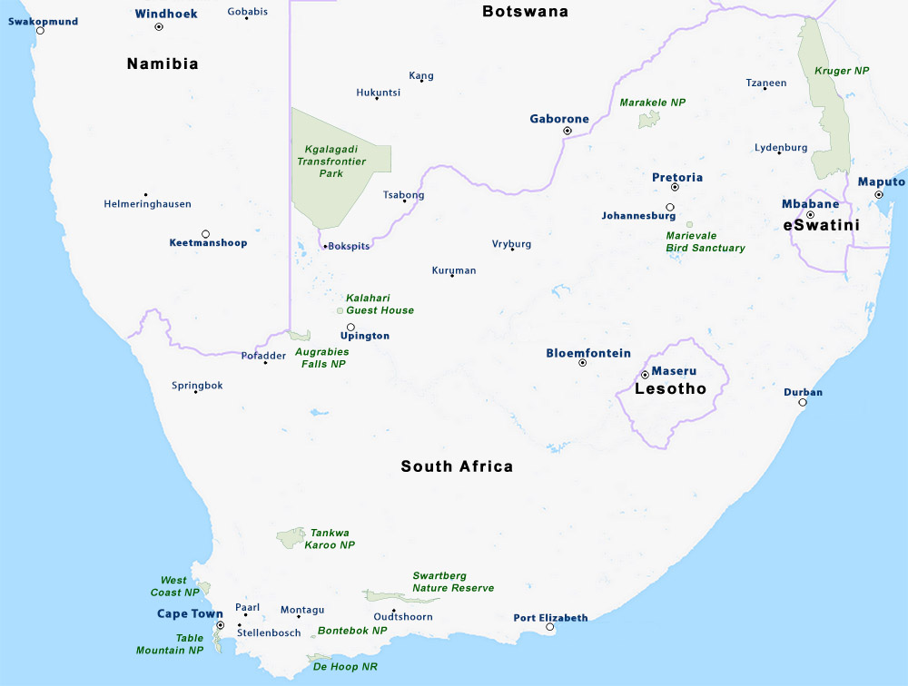 Map of South Africa